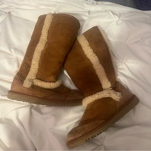 Chestnut high fuzzy uggs